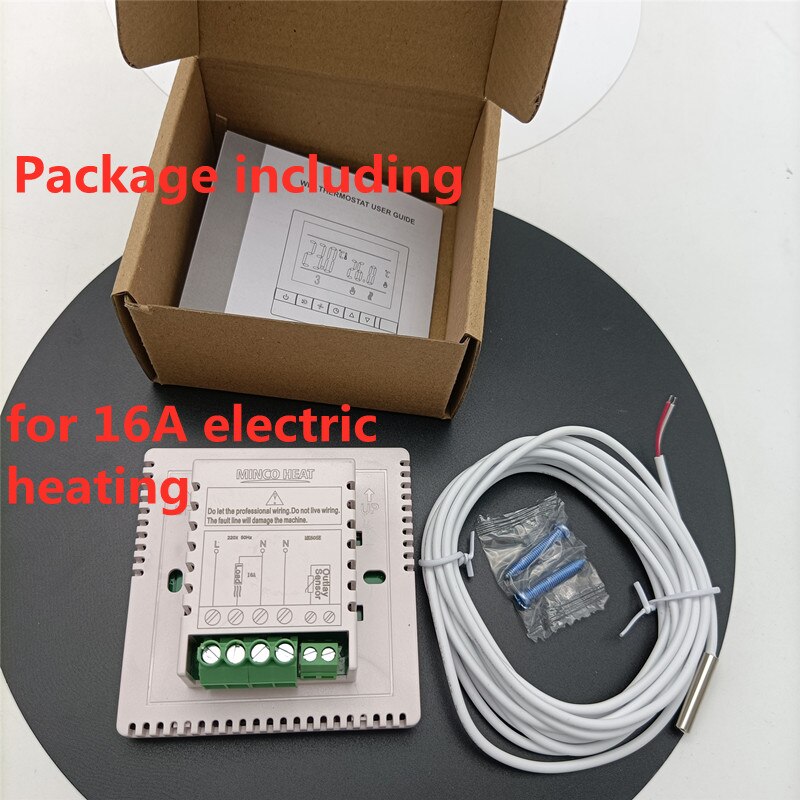 Floor Heating Thermostats Remote Controller Temperature Smart Controller Wifi Tuya App Weekly Programmable Room Thermostat: 16A without WiFi