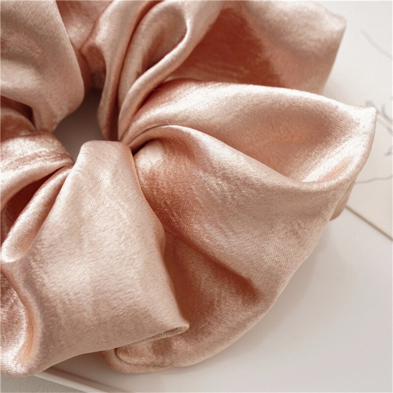 Cintas para el pelo de gran tamaño para mujer, Scrunchies de seda satinada lisa, bandas de goma para el cabello bandas elásticas para pelo, accesorios, coletero