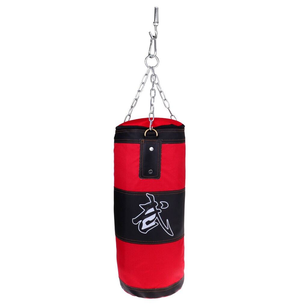 Red Heavy Boxing Bag Punch Boxing Sandbag Kickboxing Training Equipment