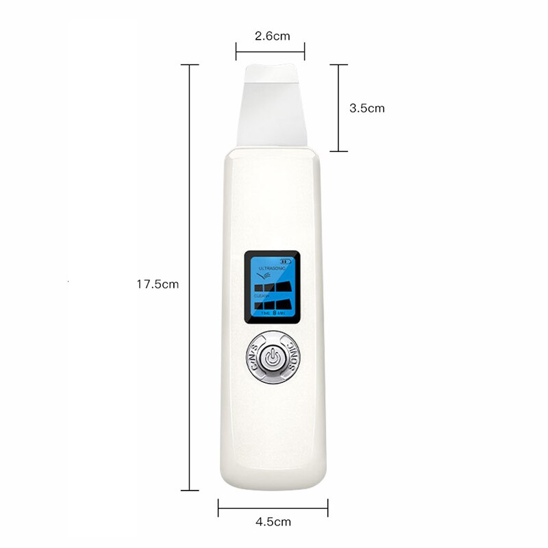 Ultrasonic Ion Skin Scrubber Facial Care Ultrasonic Scrubber Cleaner Blackhead Removal Face Peeling Extractor Skin Device
