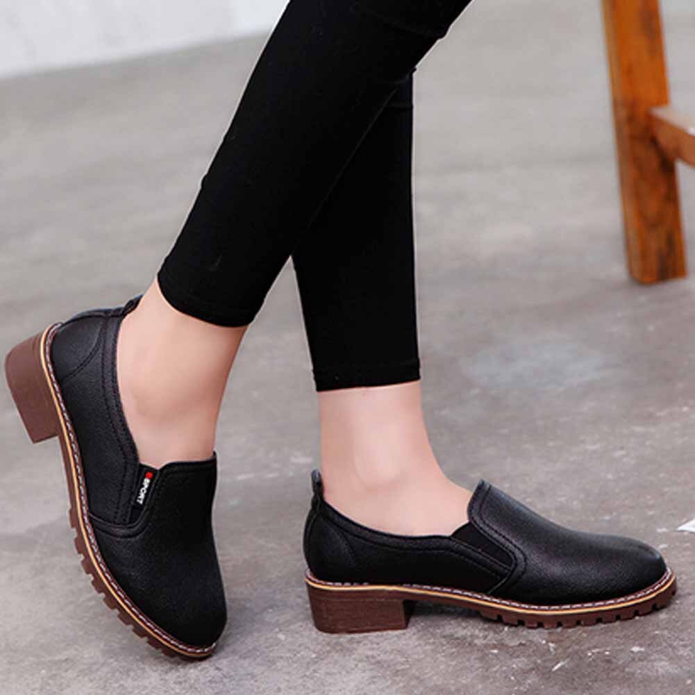 Vrouwen Herfst Schoenen Meisjes Waterdichte Oxford Schoenen Vrouwelijke Pu Lederen Schoenen Lesies Causale Schoenen