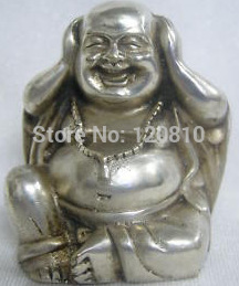 Collectible Tibet Koper Boeddha Beeldje Ornament Standbeeld