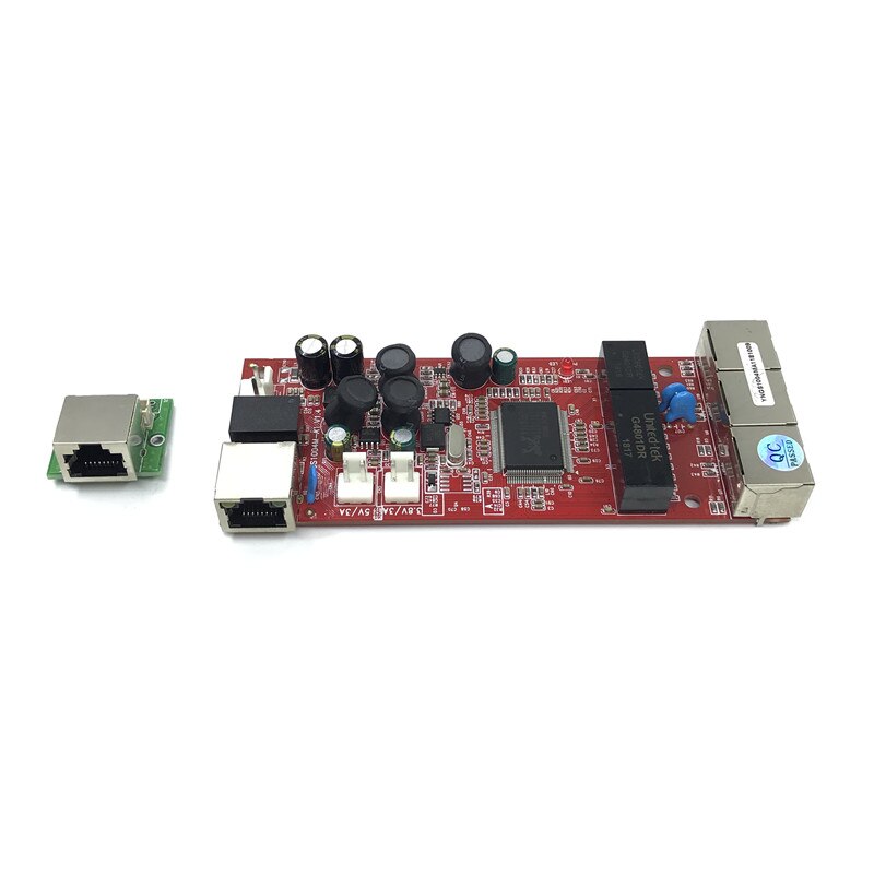 Schakelaar module 4 port 10/100/1000 mbps Un management Ethernet switch RJ45 port unmanaged commerciële Ethernet switch: 1and2