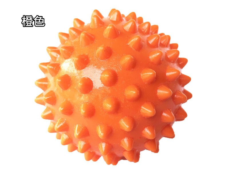 Holdbar pvc spiky hånd massage bold trigger point sport fitness hånd fod smerte lindring fitness bolde udstyr yoga bold: Orange