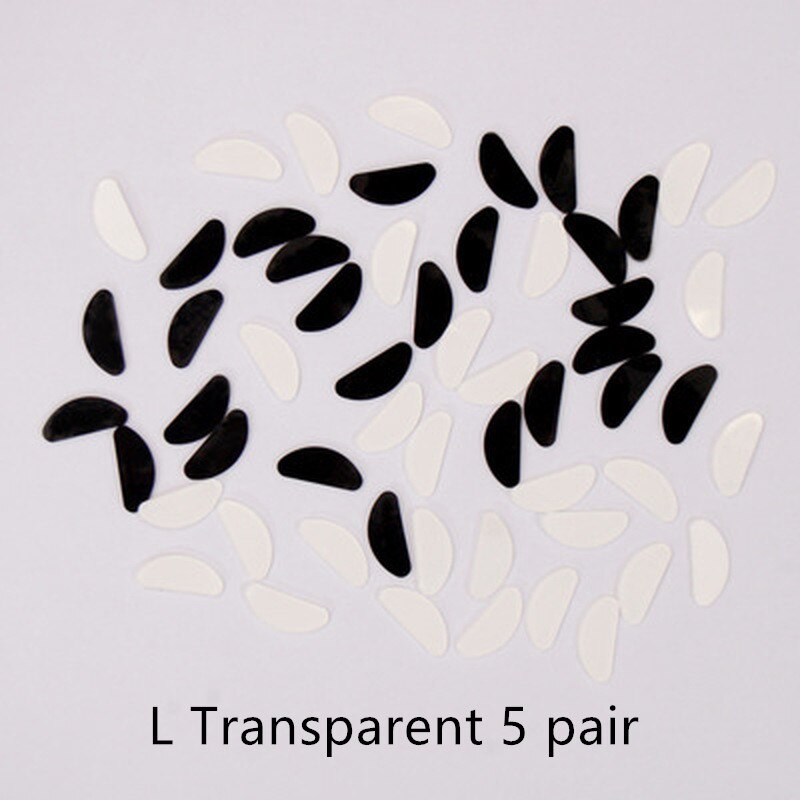 5 Pairs Glasses D Shape Silicone Eyewear Accessories Nose Pad For Sunglasses Non-slip Thin Nosepads: L Transparent 5 pair