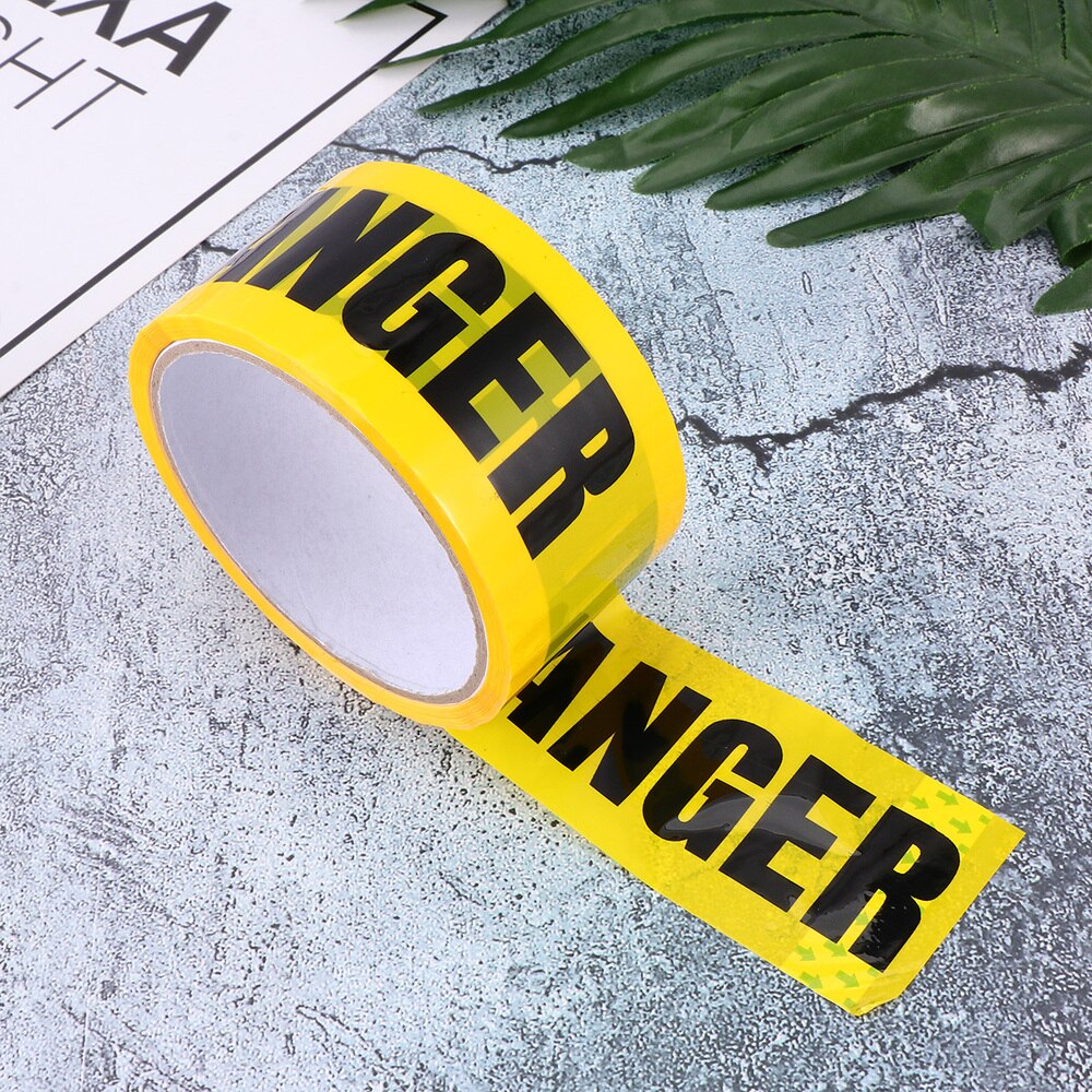 1 Roll THANK YOU Safety Tape Safe Self Adhesive Sticker Warning Tape Masking Tape for Walls Floors Pipes (Yellow): Yellow  DANGER