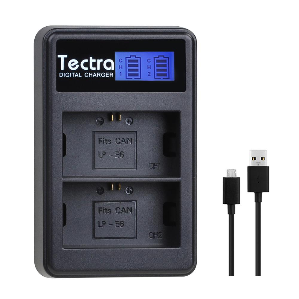 3pc 2650mAh LP-E6 LPE6 LP E6 LP-E6N Li-ion batterie + LCD double chargeur pour Canon EOS 5DS 5D Mark II III 6D 7D 60D 70D 80D: only 1pc charger