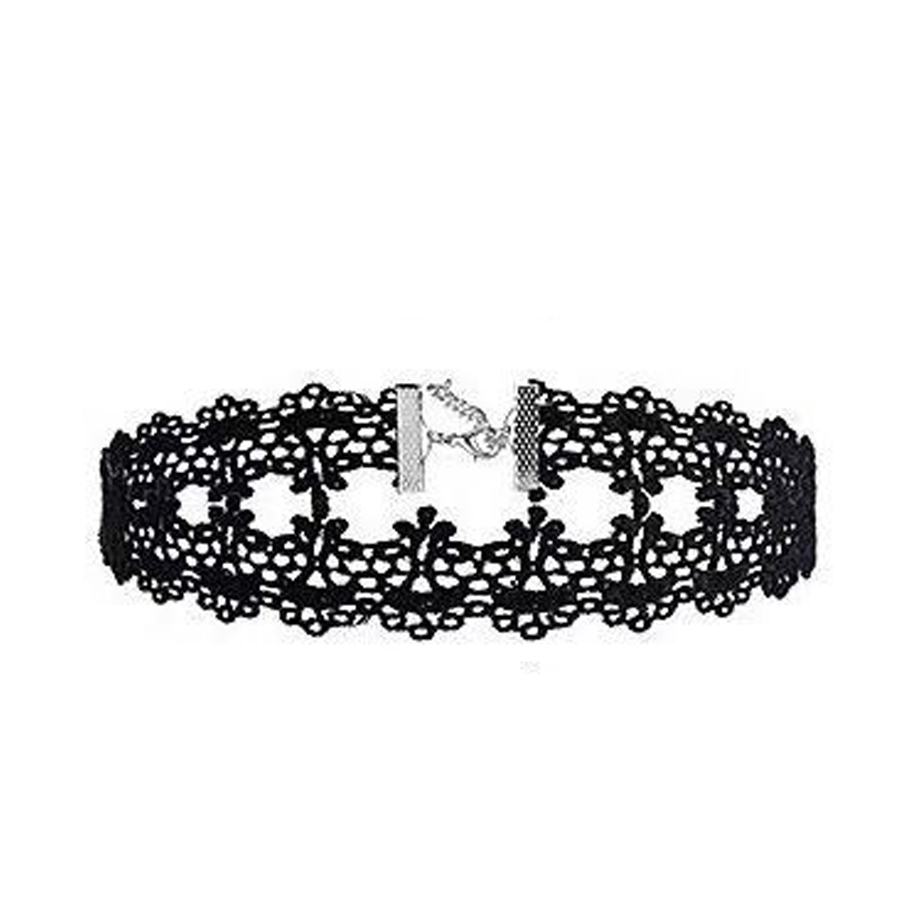 Dame chokers blad dusk kvinner hals smykker tilbehør jente blonder gotisk vintage sexy fløyel rose perler blomsterhalskjede
