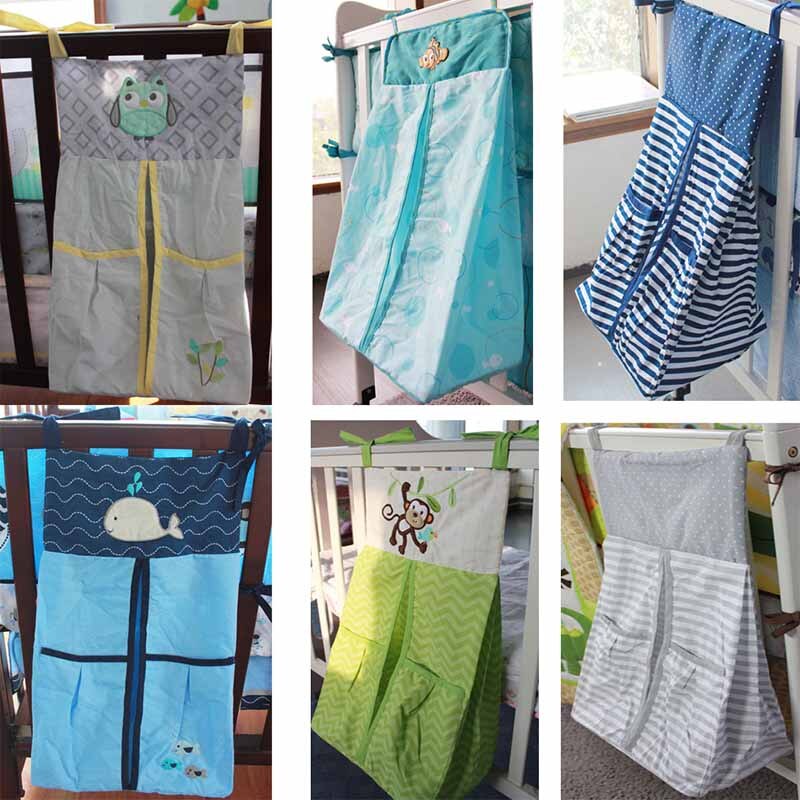 Organizador portátil para cuna de bebé, bolsa colgante para cama, bolsa de pañales bordada para recién nacidos, juego de cama para bebé, bolso para pañales infantiles, Organizador