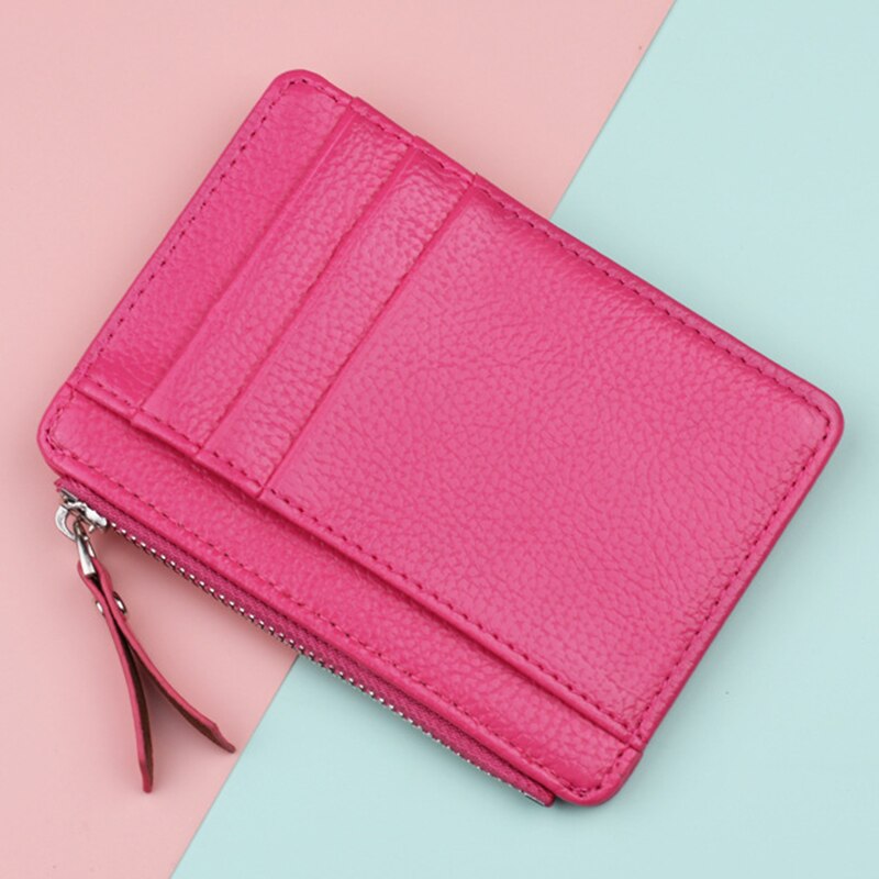 Ultra-Thin Card Holder Coin Purse Zipper Card Holder Candy-Colored Bank Card Holder Multifunctional Portable Card Holder