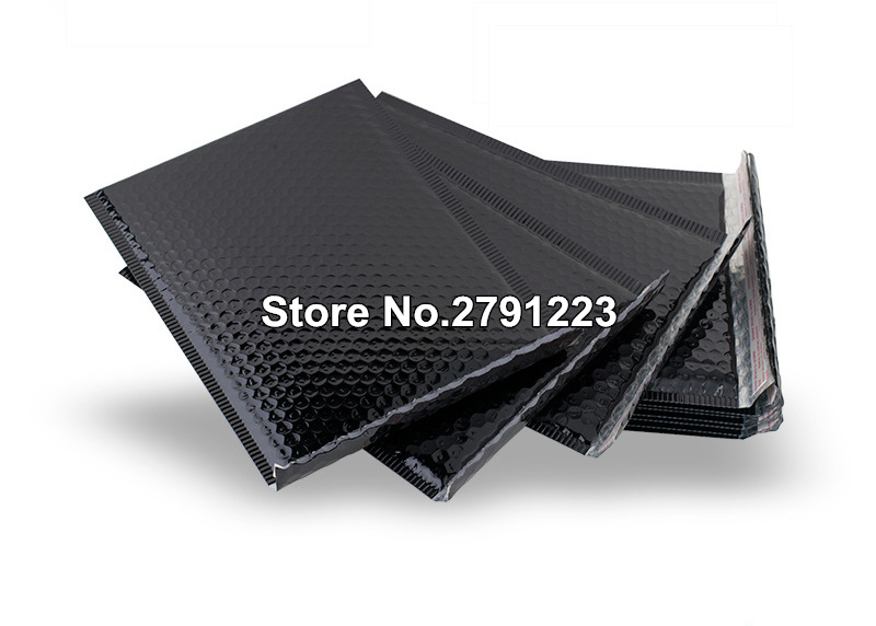 50 Pcs Verpakking Bubble Mailers Zwart Papier Gevoerde Enveloppen Bag Bubble Mailing Envelop Tas 15*13 Cm + 4 Cm