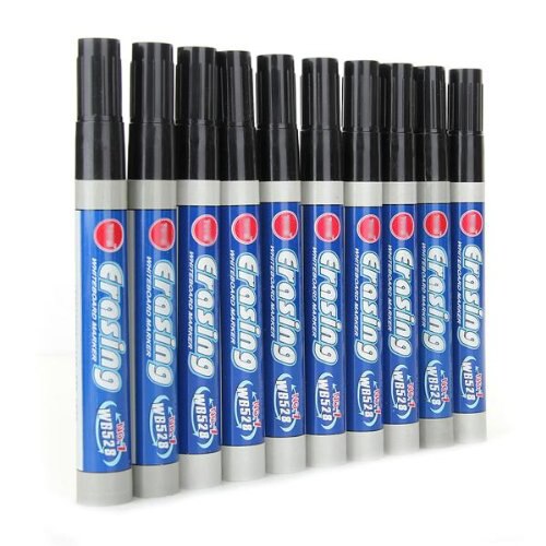 10 pcs Marker felt marker pen black erasable Whiteboard for Office