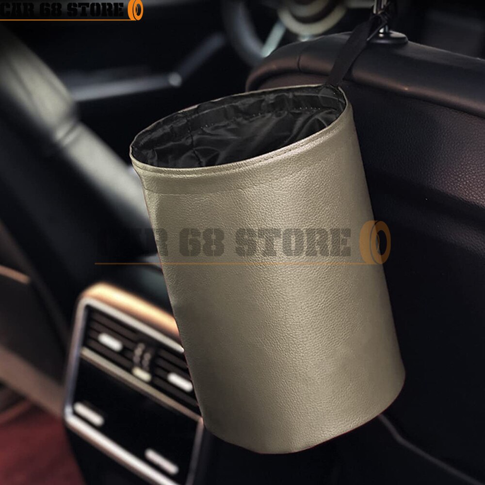 Car Storage Basket Interior Rubbish Container For Waste Organizer Holder Waterproof Garbage Can Trash Bin Folding: gray