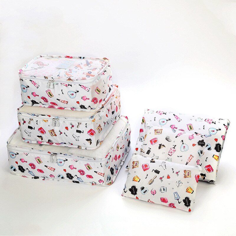 6Pcs Set Unicorn Storage Bag Clothes Shoe Make Up Flamingo Organizer Bag Pouch Suitcase Home Closet Bags Travel Accessories: 15