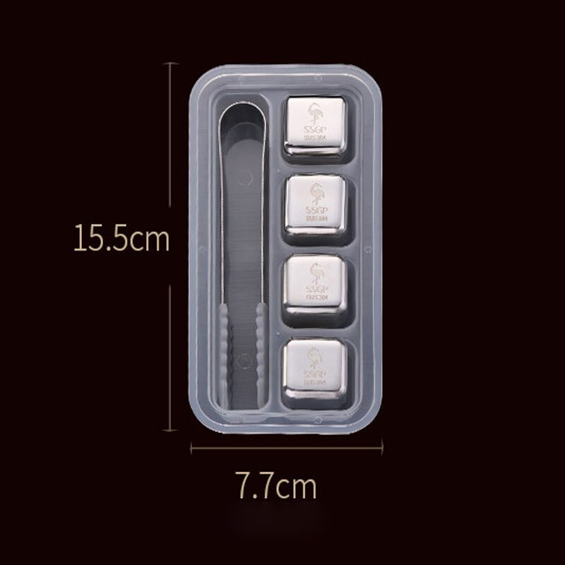304 Stainless Steel Ice Cubes Metal Quick Frozen Wine Ice Grain Reusable Cold Beer Whiskey Red Wine Cooler Food Safety Ice Cube: Combination 2