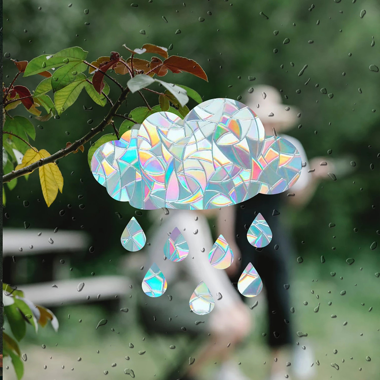 Dekoracyjna naklejka tęczowa folia okienna Sun Catcher odblaskowa naklejka twórca tęczy samoprzylepna folia klejąca dekoracja okna domu