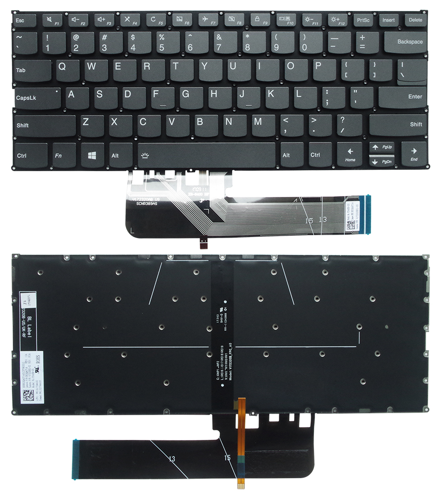 US Keyboard Backlit for Lenovo Flex 6-14IKB 6-14ARR Yoga 530-14IKB 530-14ARR Yoga 730-13IKB 730-15IWL 730-13IWL 730-15IKB: Backlit