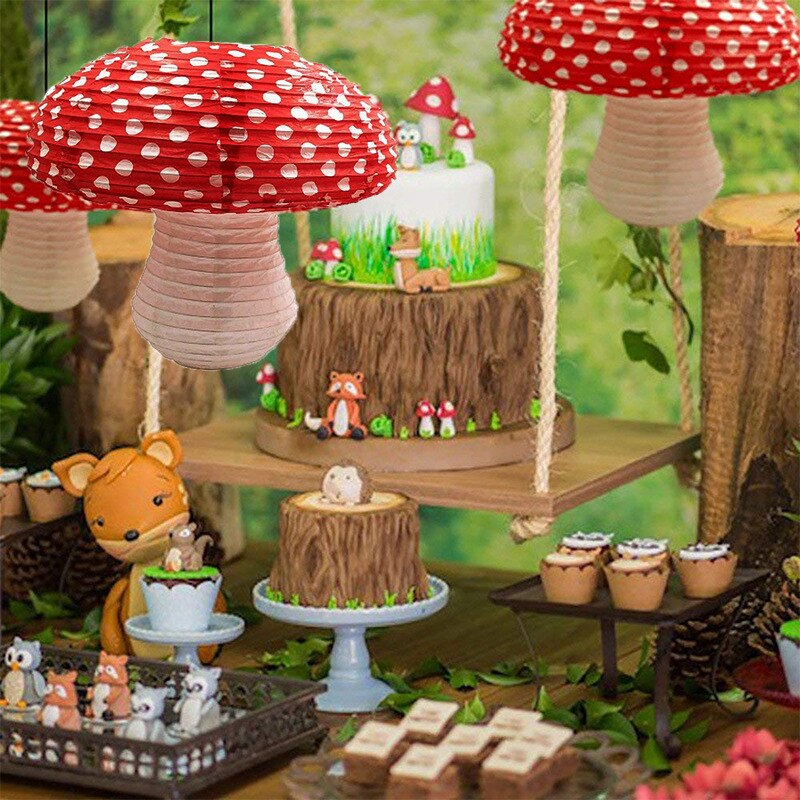 Paddestoelvormige Papieren Lantaarn Kleuterschool Kinderen Verjaardagsfeestje Decoratie Benodigdheden Site Maatwerk Event Kerst