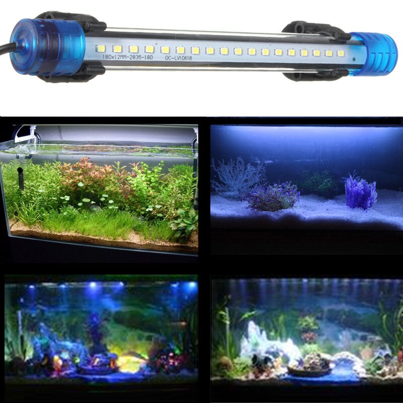 Aquarium Waterproof LED Light Bar Fish Tank Submersible Down Light Tropical Aquarium Product 4W 40CM AC220V US Plug