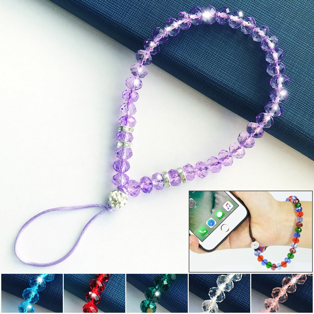 JONSNOW 13cm Length Mobile Phone Strip Bling Diamond Lanyard for iPhone Samsung Huawei Xiaomi Phone MP3 Wrist Rope Crystal