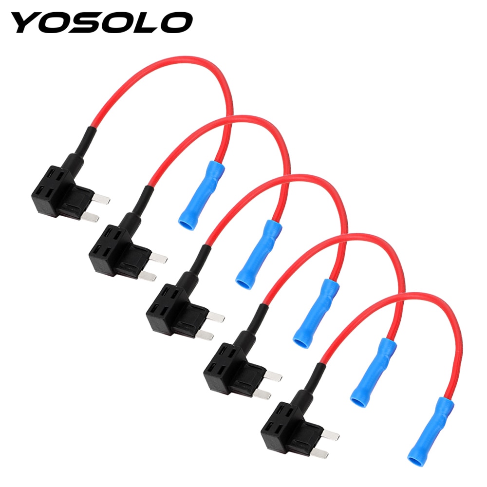 Yosolo 5 Stks/set Apm Tap Mini Blade Micro Add-A-Circuit Adapter 12V Auto Zekeringkast Houder atm Adapter Auto Motri Verzekering
