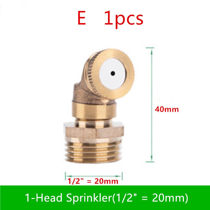 Fast 3-Nozzle Misting Sprinkler Brass Misting Sprayer Lawn Sprinkler For Lawn and Garden Mist Irrigation Fittings: E   1pc