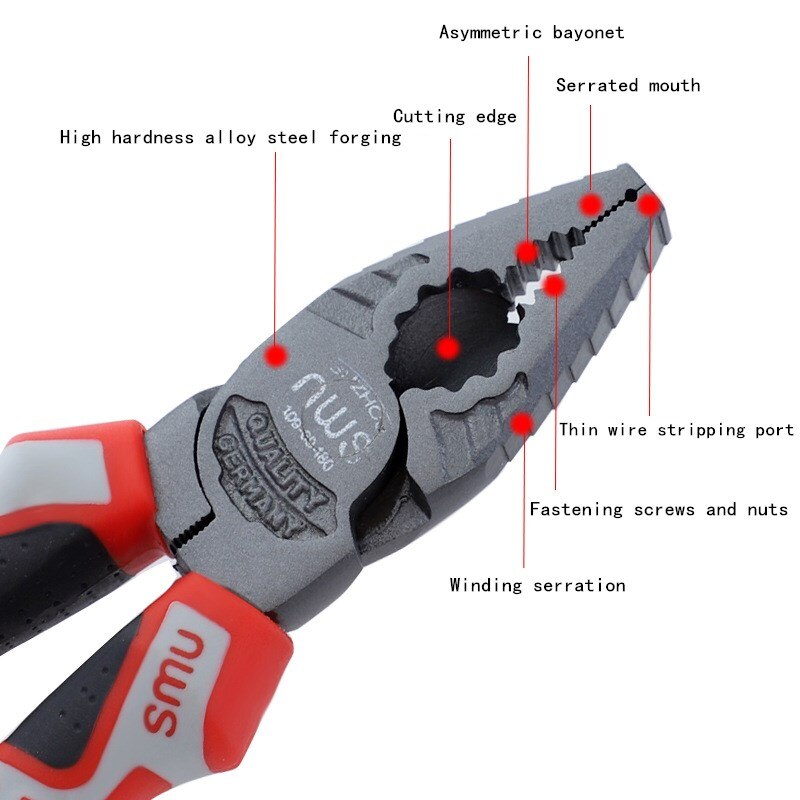 Eksentrisk avbitertang manuelt verktøy håndlagde verktøy multiverktøy elektriker klemme hånd multiverktøy krymping