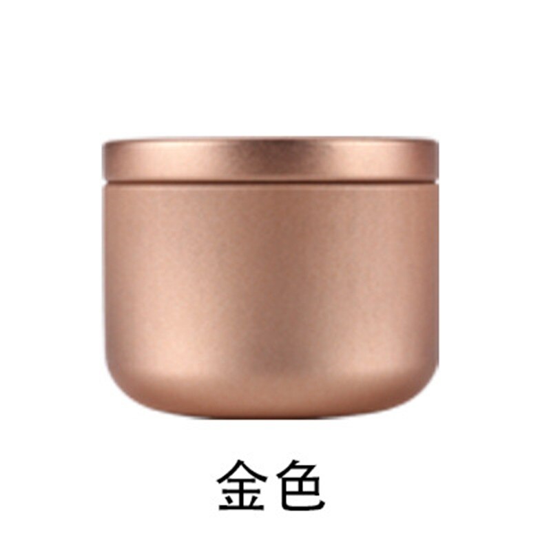 Premium Stash Jar Multi-Use Seal Storage Container Tea Can Travel Portable Metal Trumpet Black Tea Small Tea Cans: Gold