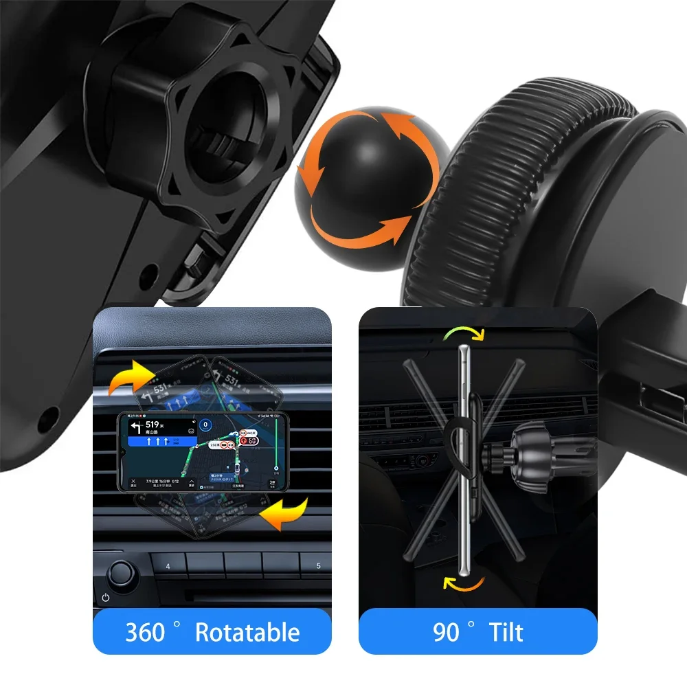 17mm Ball Head Bracket Clip For Car Air Vent Mobile Phone Holder Accessories Universal Air Vent GPS Navigation Stand Clamp