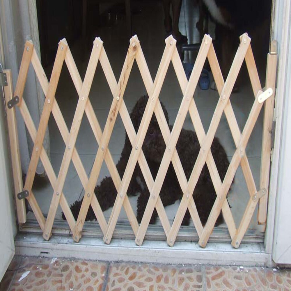 Barrière pliante en bois pour animaux de compagnie, clôture extensible pour animaux de compagnie, barrière d'isolation de sécurité pour porte coulissante, produits pour animaux de compagnie, parc de pelouse