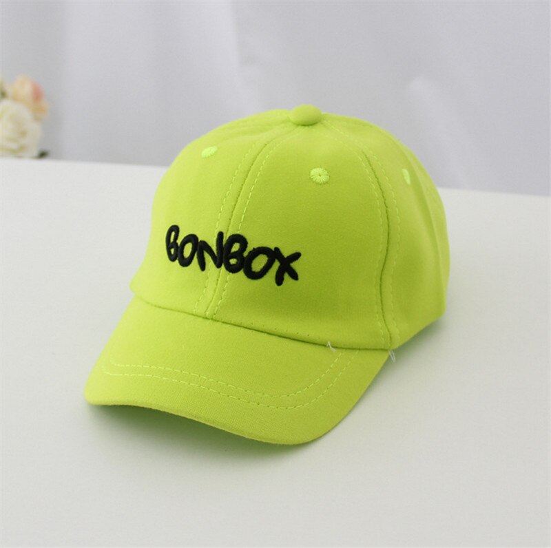 Kids Meisjes Jongens Baseball Cap Vlakte Strapback Brief Borduurwerk Hoeden Hip-Hop Stijl Causale Caps One Size: green