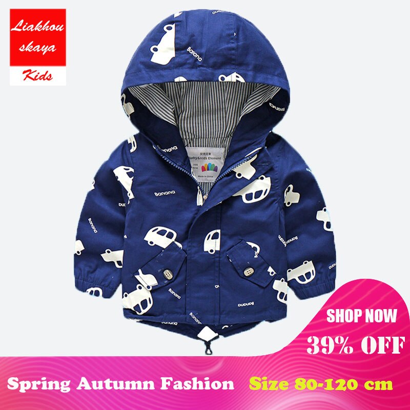 Liakhouskaya Brand Children Boys Jacket Hooded Top Cute Car Coat Outerwear Spring Autumn Coats Kids Long Sleeve Clothes