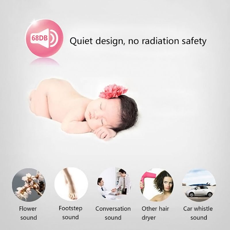 Professionele Opvouwbare Hair Blow Dryer 1800W Warmte Blower Droger Koude Wind Salon Eu Plug