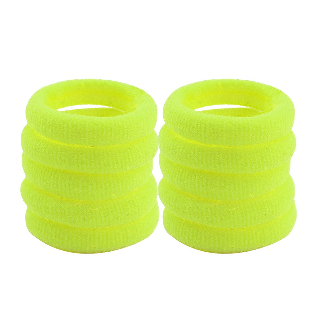 Outils de coiffure professionnels femmes filles bandeau de cheveux cravates corde anneau élastique bandeau élastique pour queue de cheval 10 pièces D301108: J