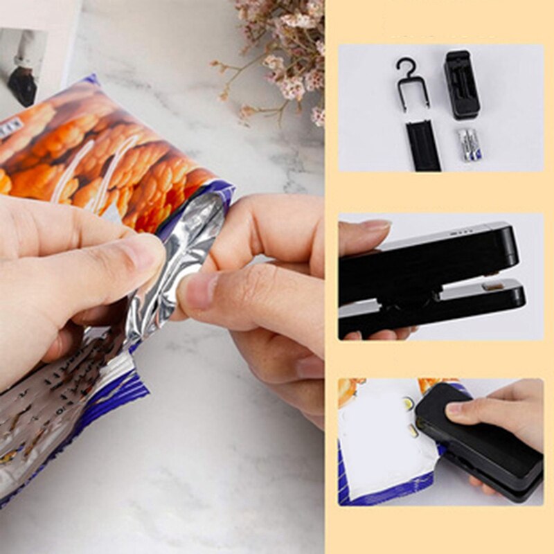 2 In 1 Chip Bag Sealer And Cutter-Portable Mini Food Sealer-Quick Heat Handheld Vacuum Sealer-Plastic Bag Chip Bag