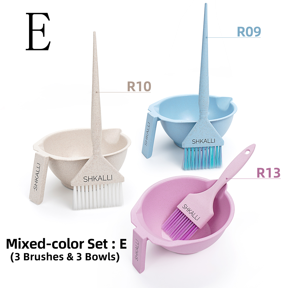 Kit de coloration des cheveux Balayage avec ensemble de pinceaux, bol de embau, de coiffure et outils de coiffage idéaux pour les stylistes: GRIS