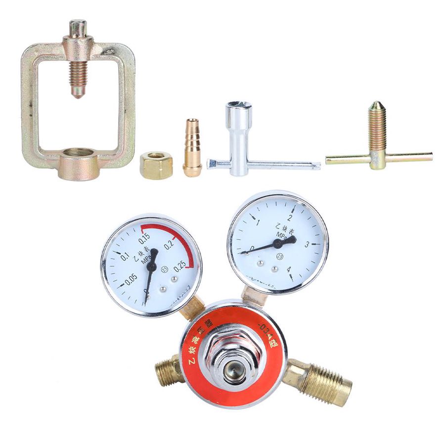0.25x4MPa Acetylene Pressure Regulator Gauge Acetylene Pressure Regulating Reducing Valve Acetylene Pressure Gauge