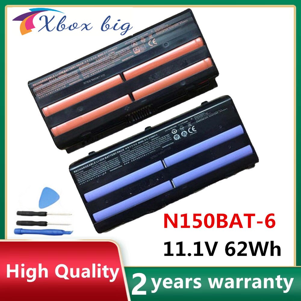 N150BAT-6 Laptop Battery for Clevo N151SD N150BAT-6 N170SD N150SD N155S 6-87-N150S-4292 11.1V 62Wh