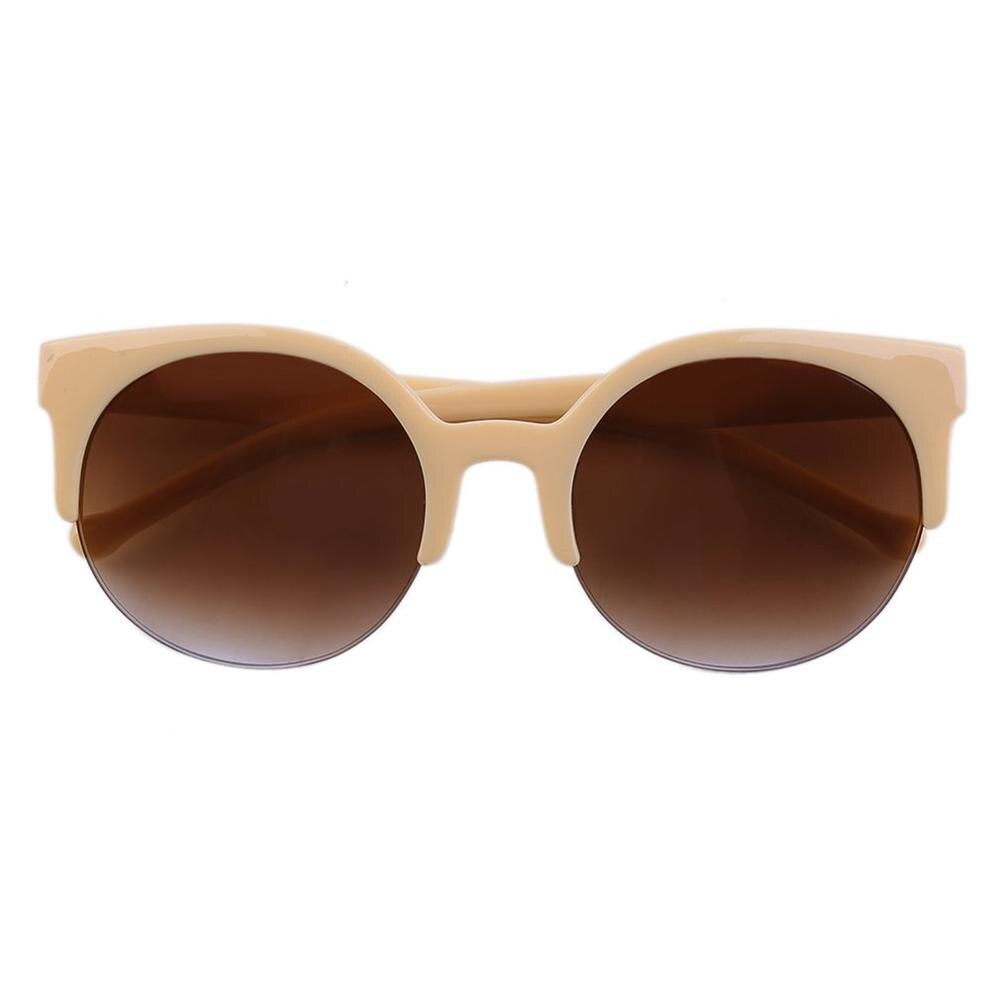 Gafas de sol con montura de círculo de forma redonda clásicas Unisex a la con montura Semi sin montura para hombre al aire libre gafas de sol únicas para mujer