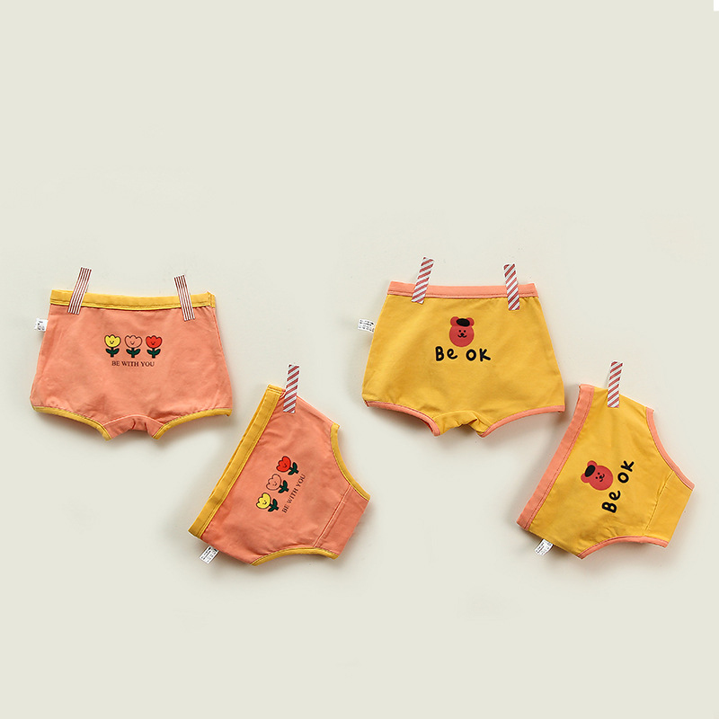 Bragas de algodón con estampado de dibujos animados para niña, Bóxer, ropa interior para niños, ropa interior para niñas pequeñas