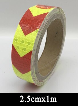 Reflective Tape Bike Stickers Reflective Safety Warning Conspicuity Reflective Tape Film Sticker Light Bar Bicycle Accessories: Yellow
