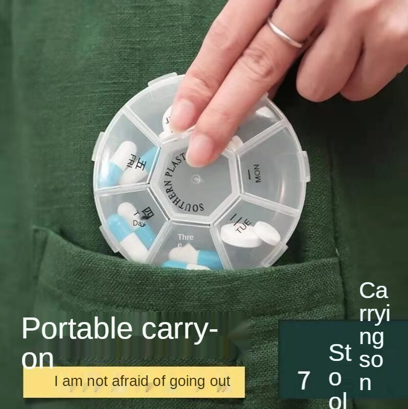 7 päivää mini viikoittain tabletti pilleri säilytyskotelo vitamiini lääkekotelo säiliö pillerirasia kotelo jakaja tablettien säilytys läpinäkyvä laatikko
