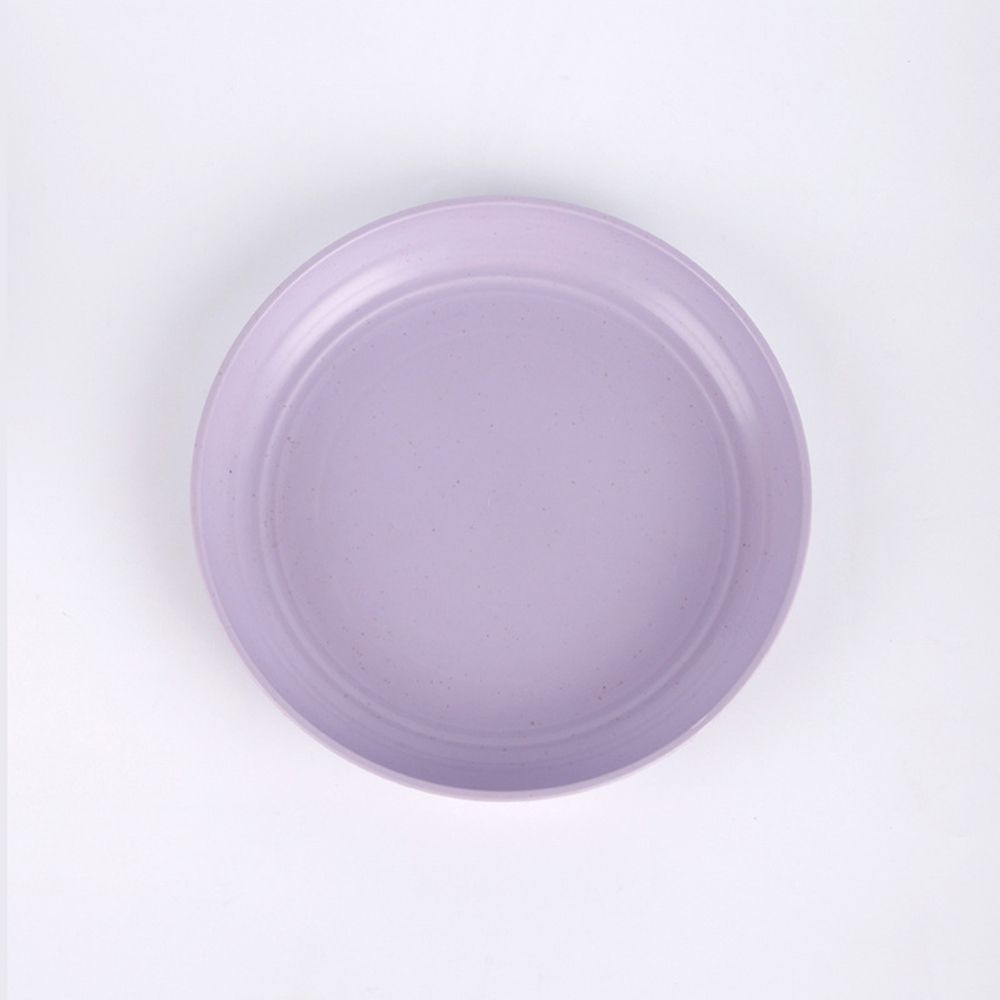 Household Nordic Wheat Straw Lightweight Snack Vegetable Dinner Plates Plate Dish Tray: purple / S