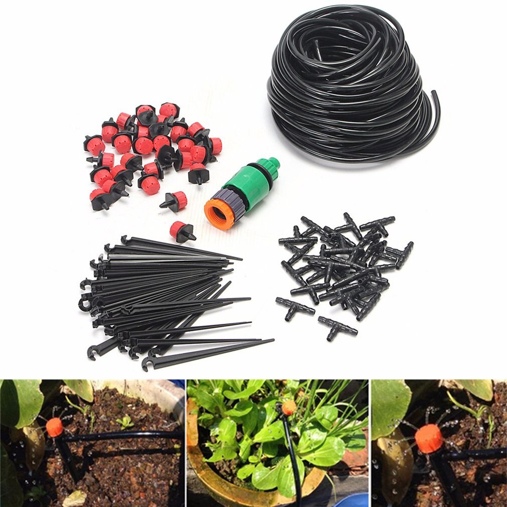 25m 82ft DIY Drip Irrigation System Automatic Self Watering Garden Hose Micro Drip Garden Watering Hose System Wholessale