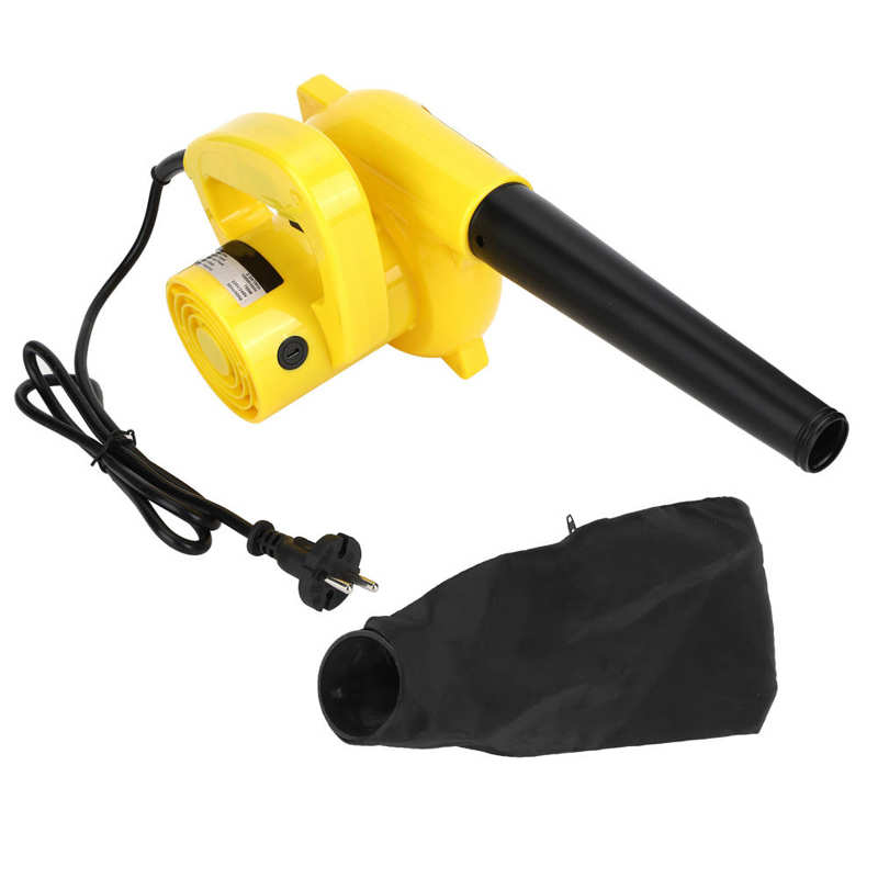 EU 220V-240V Multifunction Hand-Held Electric Suction Air Blower Dust Collector Leaf Cleaner for Home Garden Yellow
