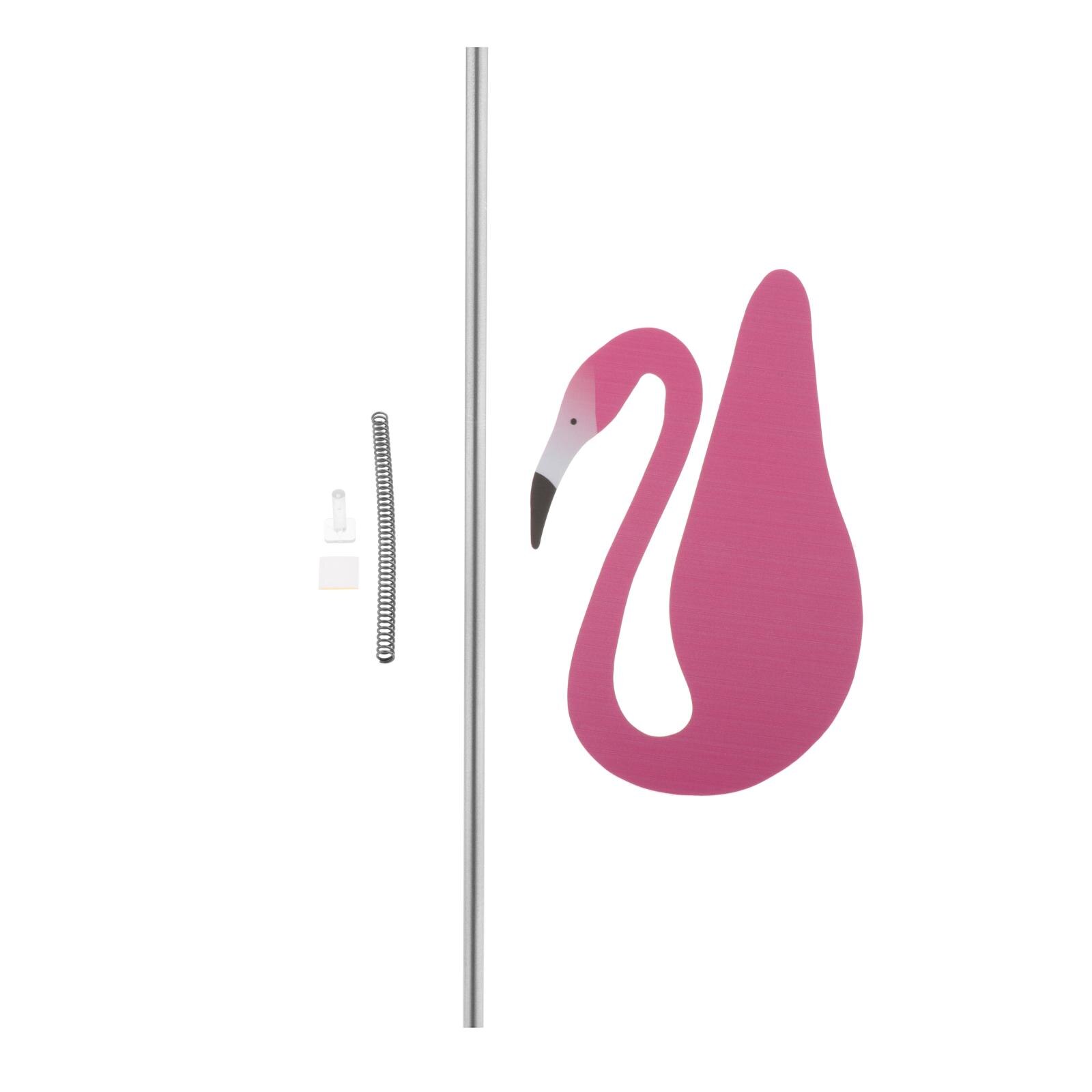 Pyörre lintu hassu ja dynaaminen lintu flamingo tuuli soi ulkona pihalla hääjuhla ystävänpäivä ranta kesä: Tumma pinkki