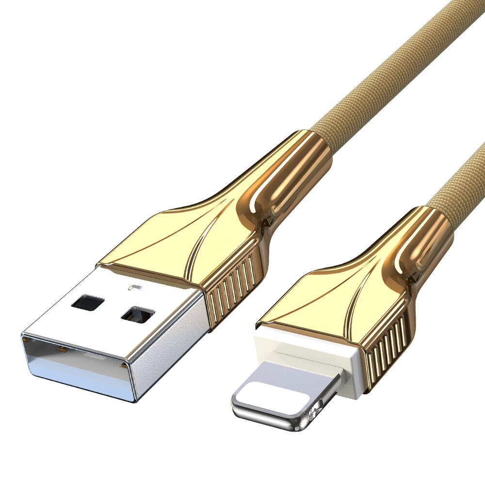 25cm 1m 2m 3m USB Cable for iPhone 8 7 6 6s Plus X XR 11 Pro Max 5 iPad Fast Charging Sync Data Wire original Phone Charger Cord: Gold / 3m