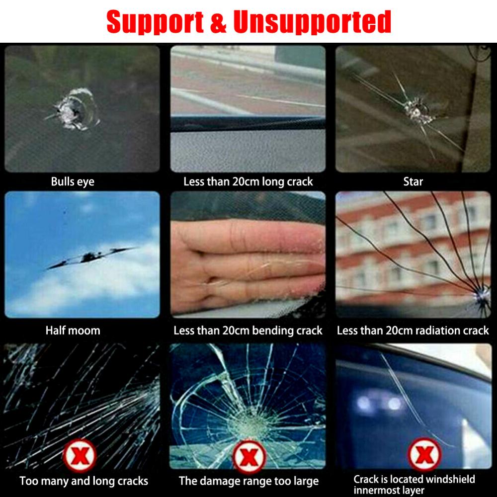 Window Glass Window Crack Repair Resin Set Windshield DIY Glass Scratch Repair Liquid Car Universal Fixing Tool