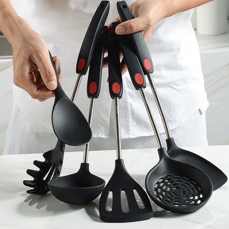 Silicone Utensil-Set Turner Spatula Cooking-Spoon Soup Pastry Tools 11-in-1 Kit Versatile Kitchen Spatula