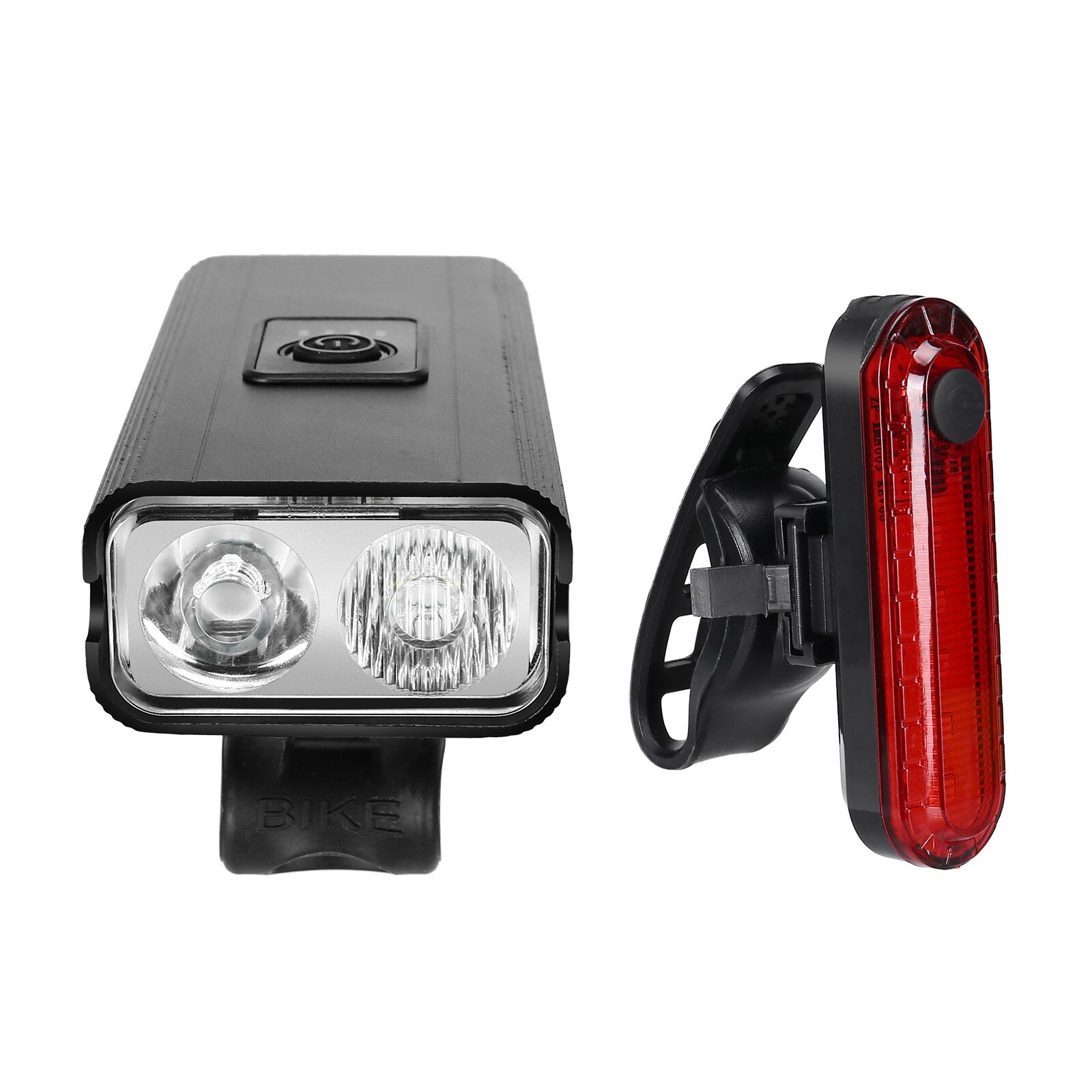 40 # Fiets Lamp Ultra Bright Bike Light Set Fietsen Koplamp En Achterlicht Fietsverlichting Mtb Racefiets Accessoires: Default Title